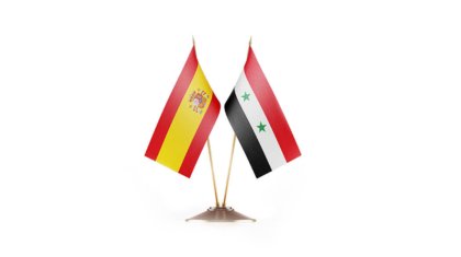 Bandera de España izada en la embajada siria después de 13 años